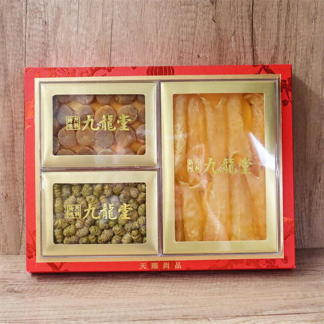 花胶石斛干贝三拼礼盒 过年送礼参茸海味 1 盒