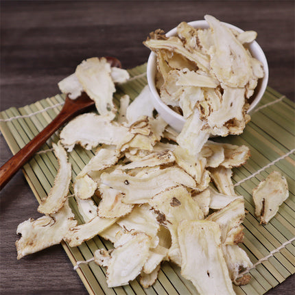 Sliced Angelica Root, Chinese Medicinal Herb, Replenishes Blood, Regulates Menstruation and Relieves Pain
