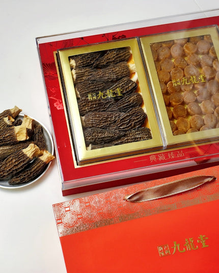 [Gift Box] Morel and Hokkaido Scallop Duo Gift Box - Ginseng, Deer Antler, Seafood 