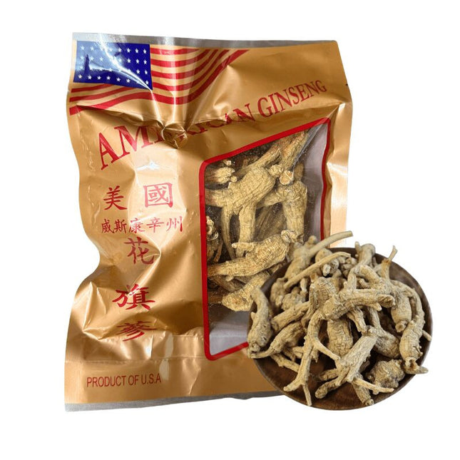 American Wisconsin 5-years Ginseng, 8oz, Whole Root, Sweet Aftertaste, Rich Flavor