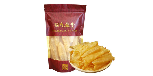 100% Natural AAA Grade Wild Yellow Flower Tube Fish Maw, Medium Size - Beauty and Anti-aging