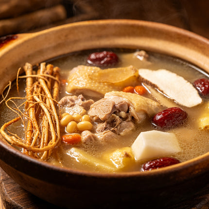 Mor's Chicken Hotpot Soup Base - Cantonese Herbal Tonic Soup - Five-Finger Fig Root - Strengthens Spleen and Dispels Dampness