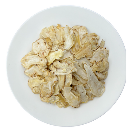 Sliced Angelica Root, Chinese Medicinal Herb, Replenishes Blood, Regulates Menstruation and Relieves Pain