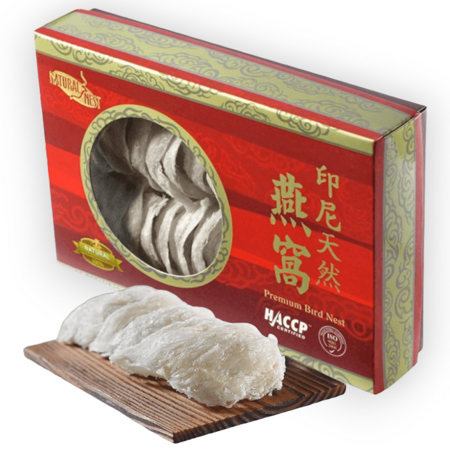 Naturally Derived Nido de Golondrina Blanco de Indonesia Grado A, Nido de Golondrina Salvaje Triangular, 227 g