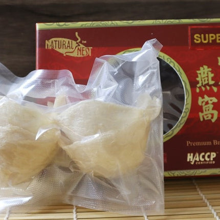 Nido de golondrina Super Blanco puro de Indonesia, 50g para probar, nido entero, máxima calidad