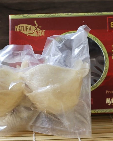 Indonesia All-Natural Premium Super White Bird's Nest 50g Sampler Pack - Highest Grade Whole Nests