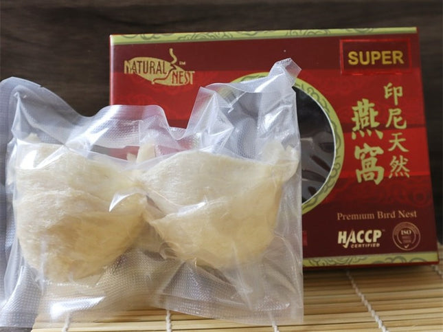 Indonesia All-Natural Premium Super White Bird's Nest 50g Sampler Pack - Highest Grade Whole Nests