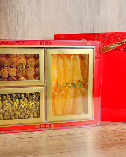 [Limited Edition Gift Box] Fish Maw, Dendrobium, and Scallop Trio Gift Box - Ginseng and Seafood - 1 Box