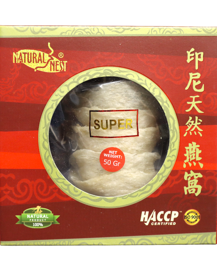 Indonesia All-Natural Premium Super White Bird's Nest 50g Sampler Pack - Highest Grade Whole Nests