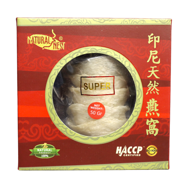 Indonesia All-Natural Premium Super White Bird's Nest 50g Sampler Pack - Highest Grade Whole Nests