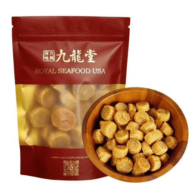 Premium Sweet Hokkaido Dried Scallops, 1 lb, for soup, congee, and XO sauce