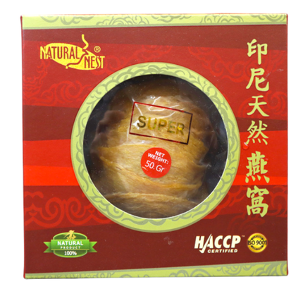 Indonesia 100% Natural AAA Golden Swiftlet Edible Bird's Nest 50g Small Pack 