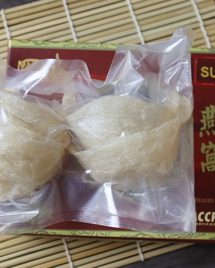 Indonesia All-Natural Premium Super White Bird's Nest 50g Sampler Pack - Highest Grade Whole Nests