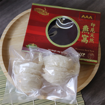 Premium Indonesian Natural AAA-grade White Bird's Nest Swiftlet Edible Bird's Nest 50g Small Pack 