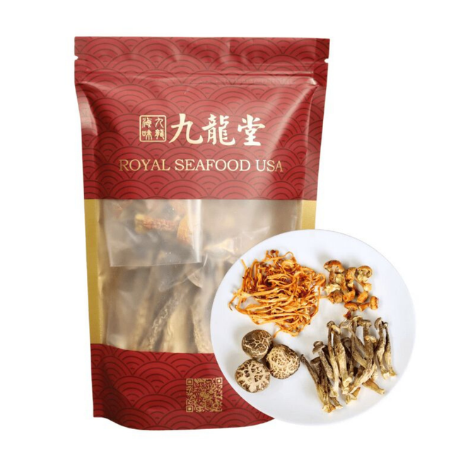 Four Mushroom Soup 70g: Cordyceps Flower, Deer Antler Mushroom, Brazilian Mushroom, Tea Flower Mushroom