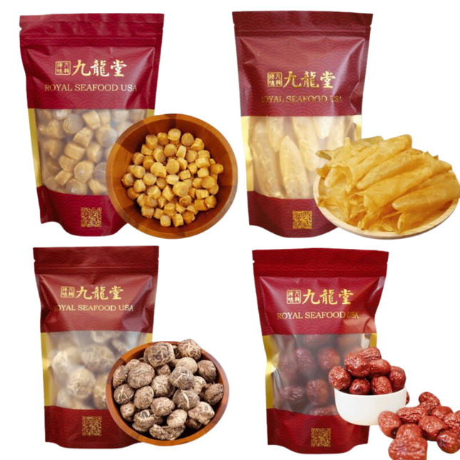 新春礼品滋补海味礼袋 红枣 花菇 干贝 鱼胶