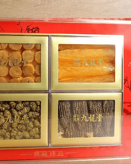 精选羊肚菌鱼胶石斛干贝 四拼礼盒 送礼