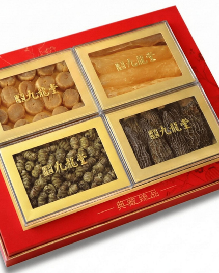 精选羊肚菌鱼胶石斛干贝 四拼礼盒 送礼