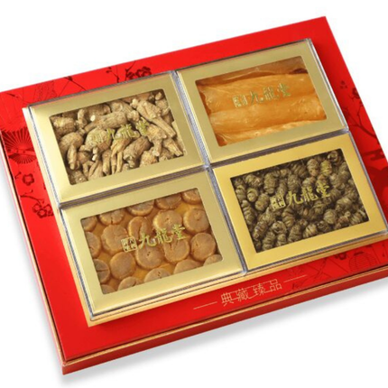 Premium American Ginseng, Dendrobium, Fish Maw, and Dried Scallop Gift Box