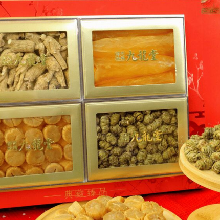 Premium American Ginseng, Dendrobium, Fish Maw, and Dried Scallop Gift Box