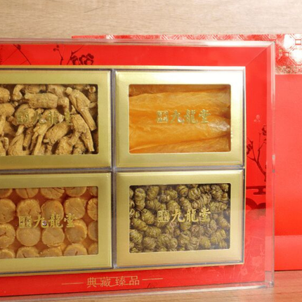 Premium American Ginseng, Dendrobium, Fish Maw, and Dried Scallop Gift Box
