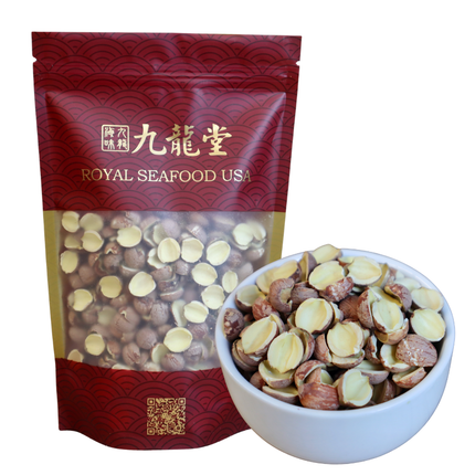 Red seedlesssplit Hunan lotus seeds 8oz excellent for soups and porridges