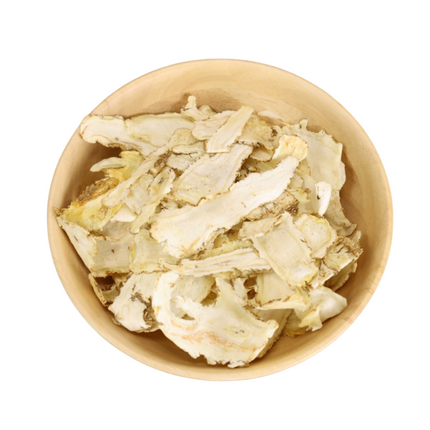 Sliced Angelica Root, Chinese Medicinal Herb, Replenishes Blood, Regulates Menstruation and Relieves Pain