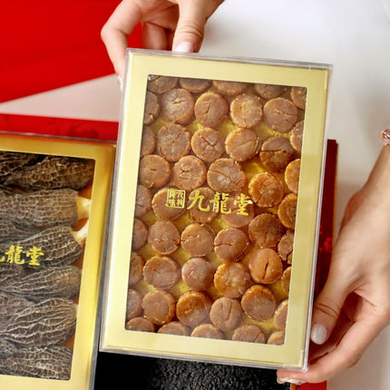 Caja de regalo de morillas y vieiras gigantes de Hokkaido, un surtido de mariscos y setas para regalar en Año Nuevo Chino, 1 caja