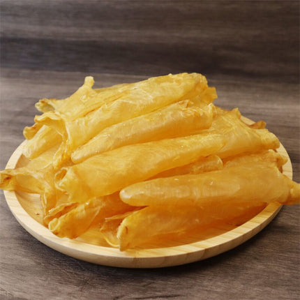 100% Natural AAA Grade Wild Yellow Flower Tube Fish Maw, Medium Size - Beauty and Anti-aging