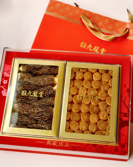 [Gift Box] Morel and Hokkaido Scallop Duo Gift Box - Ginseng, Deer Antler, Seafood 