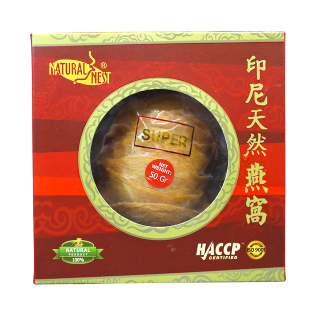 Indonesia's Top Pure Natural Super Yellow Bird's Nest Swiftlet (50g Tasting Pack, Highest Grade)