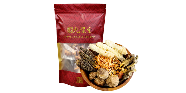 Premium Six Treasures Mushroom Soup Mix 100g Wild Bamboo Fungus Extra Large Morels