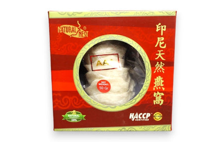Premium Indonesian Natural AAA-grade White Bird's Nest Swiftlet Edible Bird's Nest 50g Small Pack 