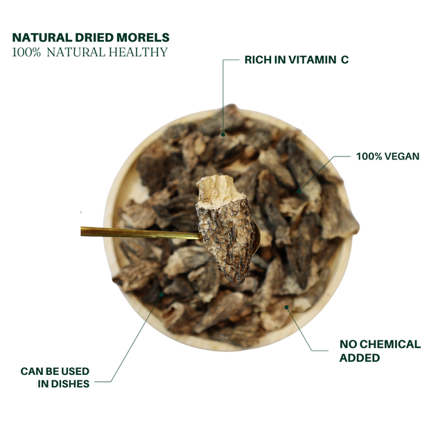 North American Wild Morels 8oz - Perfect for Soups, All-Natural