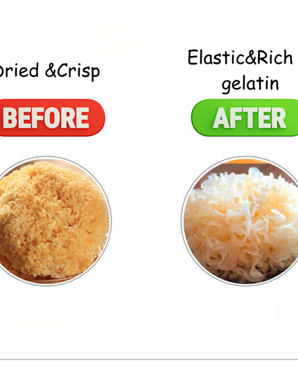 Wild Small Bloom Zhangzhou Snow Fungus, Sulfur-Free, Pure Natural Snow Fungus 4oz