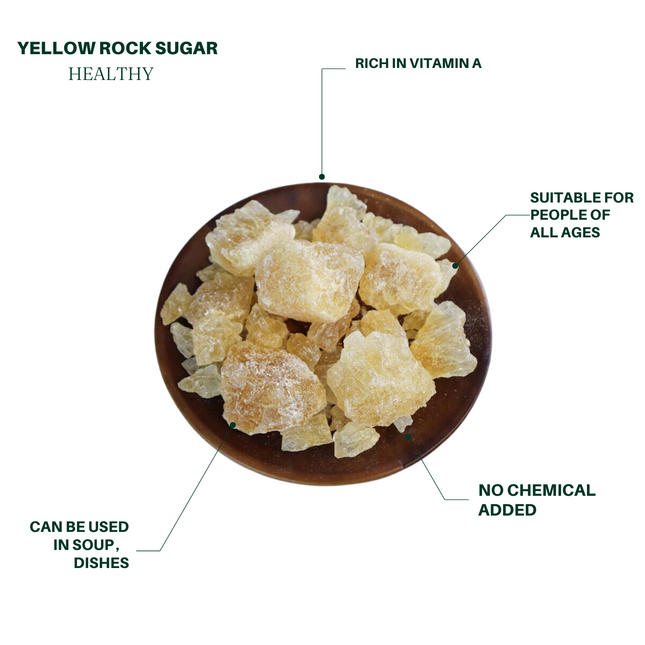 Selected large crystal yellow rock sugar 400g