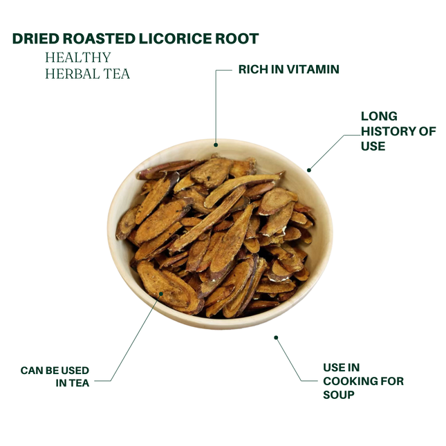 Licorice root slices 8oz - Tonify spleen and qi, daily wellness tea