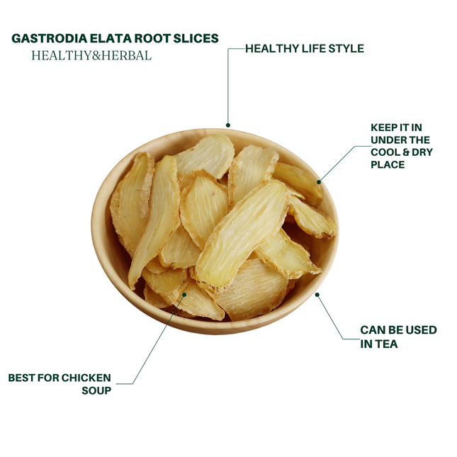 Gastrodia Elata Root Slices, Tian Ma, Herbal Supplement, 4oz 