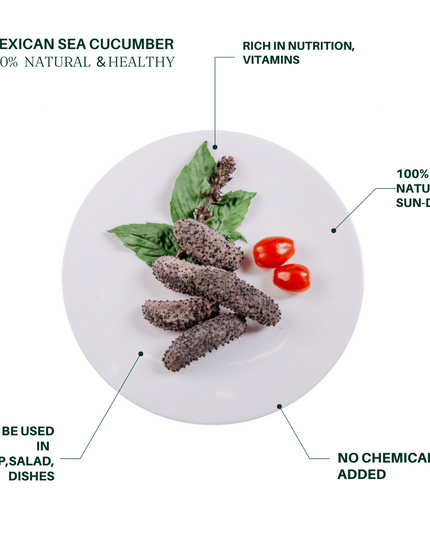 Natural Dried Mexican Wild Caught Sea Cucumber medium size