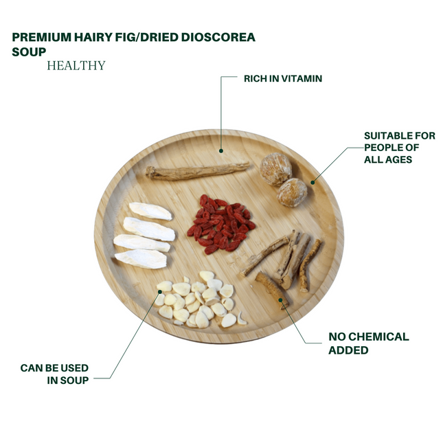 Premium Hairy Fig/Dried Dioscorea soup mix 2-3 Serving