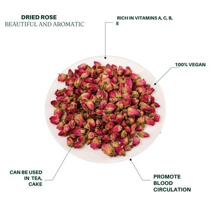 Premium Large Dried Rose - 4oz Floral Tea