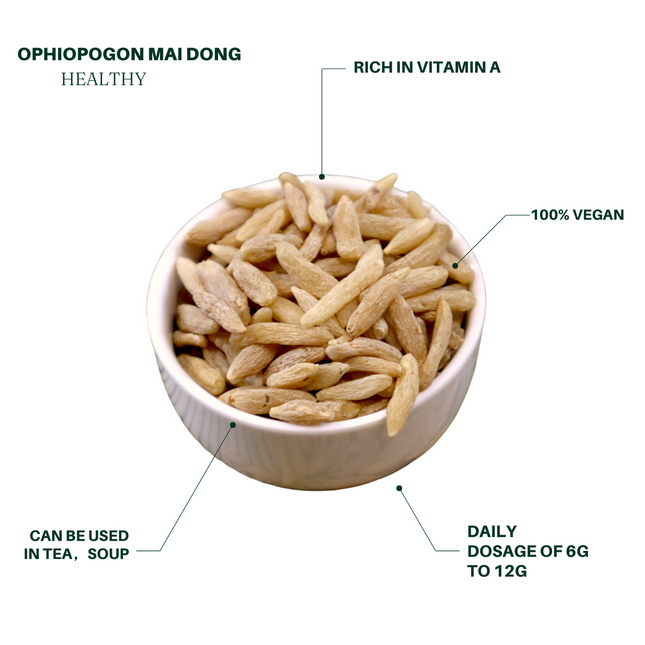 Ophiopogon Granules: Moisten Lungs and Clear Heart, for brewing. 8oz