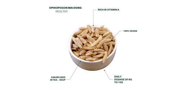 Ophiopogon Granules: Moisten Lungs and Clear Heart, for brewing. 8oz