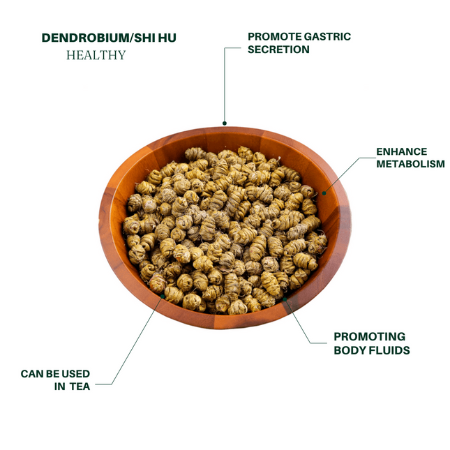 Premium Dendrobium nobile: Replenishes Qi, nourishes Yin, clears heat, and strengthens the spleen.