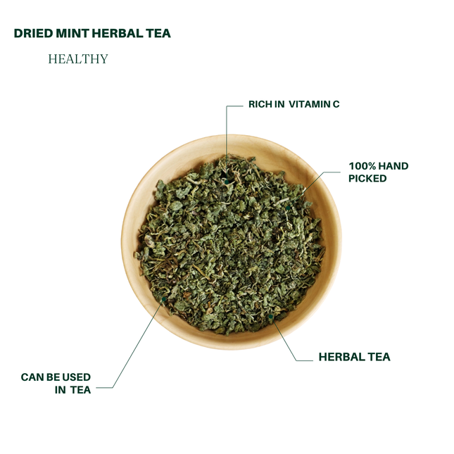 Peppermint Tea Cools and Relieves Heat, Soothes Dry and Itchy Throats, Refreshes and Invigorates 4oz