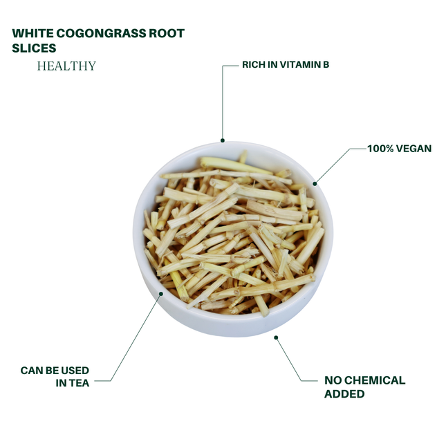 Cogongrass Root Tea 4oz Natural Herb for Soups, Infusions, Herbal Tea