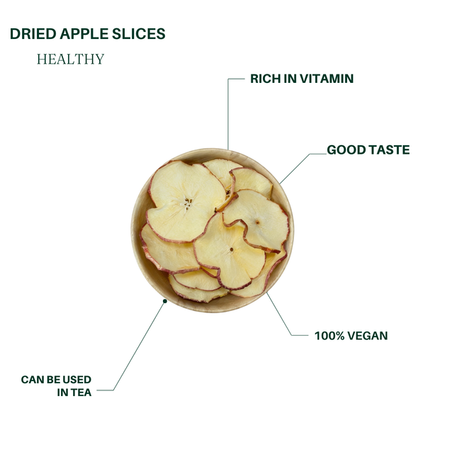 All-natural Dried Apple Slices Aromatic 8oz