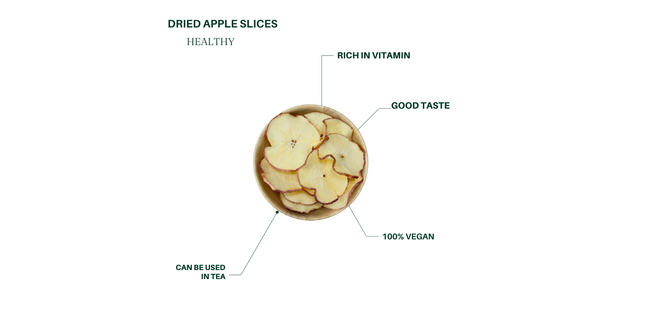 All-natural Dried Apple Slices Aromatic 8oz