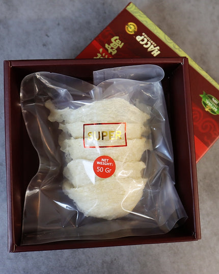 Indonesia All-Natural Premium Super White Bird's Nest 50g Sampler Pack - Highest Grade Whole Nests